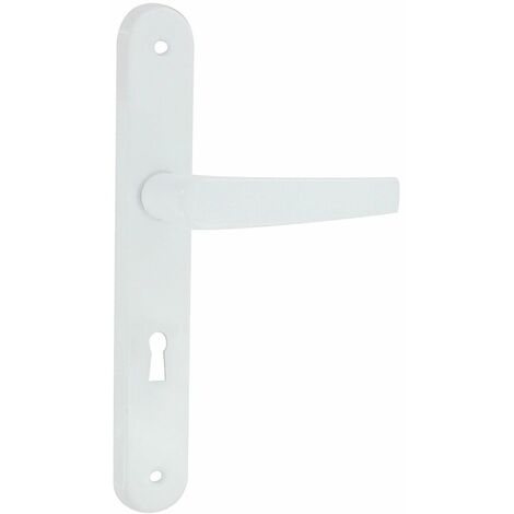Poignée De Porte Aluminium époxy Blanc Avoriaz Clé L  -dt2000