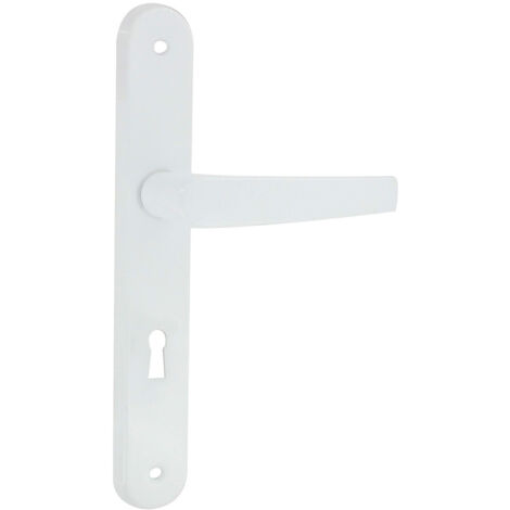 Poignée de porte aluminium époxy blanc AVORIAZ clé l  -DT2000