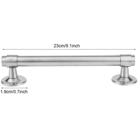 Poignée de Porte Amovible Tiroir Avec Platine Fixe Adaptable Barre en Alliage Aluminium Acier Inoxydable Mat Antidérapant Broché Résistant Corrosion Design Ergonomique Standard 23cm x 1.9cm 158g Deux 