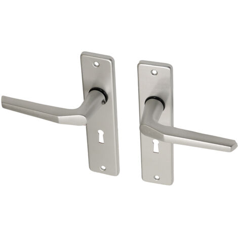 Poignée de porte avec bouclier en aluminium modèle pouce - Par