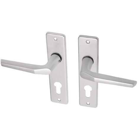Poignée de porte avec bouclier en aluminium modèle pouce - Par