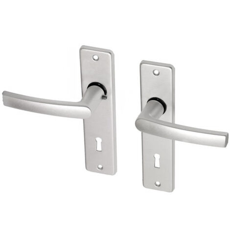 Poignée de porte avec bouclier modèle bloc aluminium - Par jeu