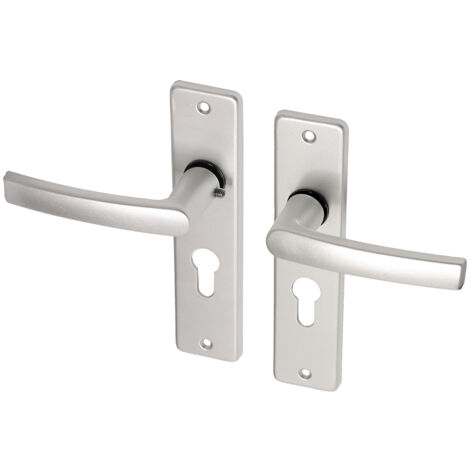 Poignée de porte avec bouclier modèle bloc aluminium - Par jeu