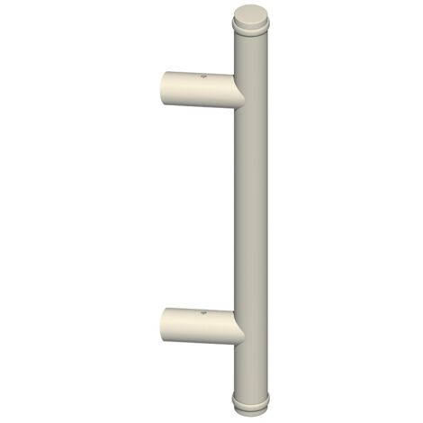 Poignée de porte battante en aluminium DIVA XX, diamètre 35 entraxe 300 mm,hauteur 500 mm coloris noir RAL 9005 percée - LA CROISÉE DS