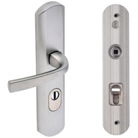 Poignée de porte blindée design Vachette MUZE Diamant noir 195 mm