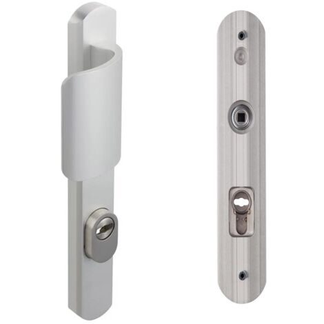Poignée de porte blindée étroite Secumax Palière Alu argent (7mm/70mm)