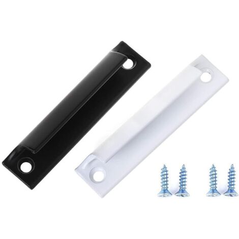 Poignée de porte coulissante blanche et noire, manchon de verrouillage de poignée, bouton-poussoir