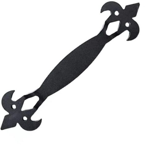 Poignée de porte coulissante de style vintage en métal pour extérieur, garage, intérieur, noir