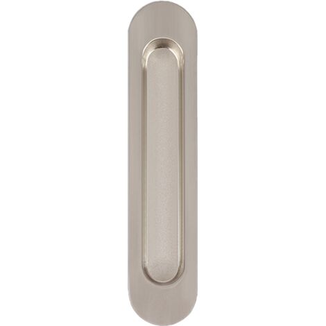 Poignée de porte coulissante dissimulée, encastrée, argentée, pour placard en bois, balcon, salle de bain et cuisine.