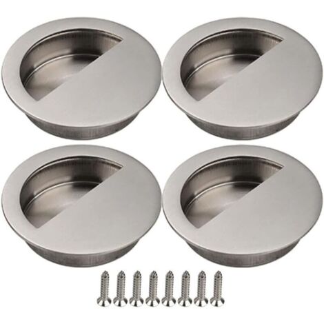Poignée de porte coulissante en acier inoxydable 304 – Forme demi-cercle – Résistante à la corrosion – Pour meubles et armoires