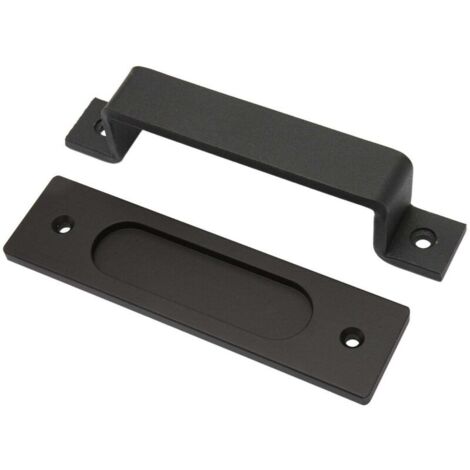 Poignée de porte coulissante en aluminium, poignée moderne en métal pour portes de balcon, de salle de bain, de grange, d'entrepôt, etc.