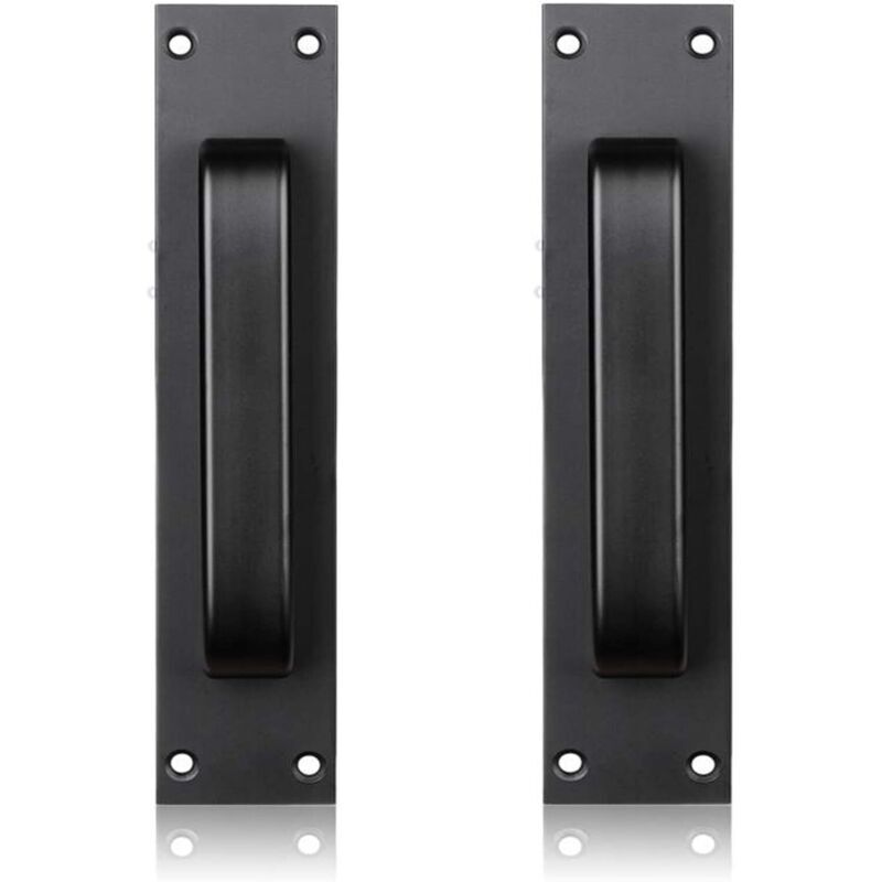 Gabrielle - Poignée de porte coulissante noire pour cuisine/mobilier/armoire/armoire/poignée de tiroir pour foulards de porte de grange Gabrielle - Poignée de porte coulissante noire pour cuisine/mobilier/armoire/armoire/poignée de tiroir pour foulards de porte de grange