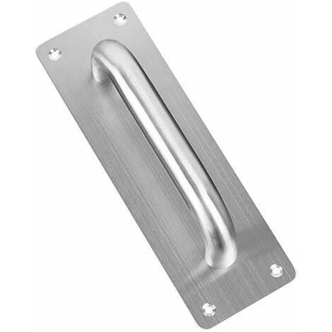 Poignée de Porte Coulissante, poignee portail exterieur Poignée de Porte à Pousser Plaque Arrière Poignées en Acier Inoxydable avec Plaque Arrière, Poignée de Porte à Pousser