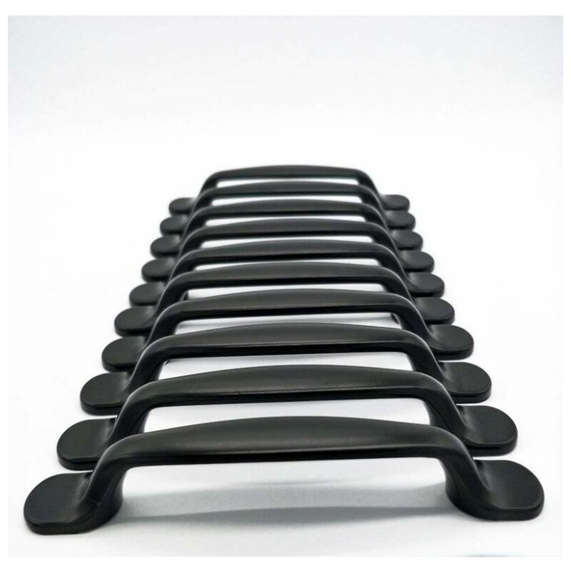 Poignée de porte d'armoire de cuisine, tiroir de placard, meubles de chambre à coucher, distance centrale 128mm, alliage d'aluminium, 10 pièces