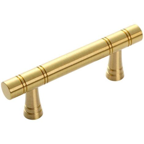 Poignée de porte d'armoire, poignée de tiroir, quincaillerie de meubles dorée simple, 64 mm, disponible en 6 tailles