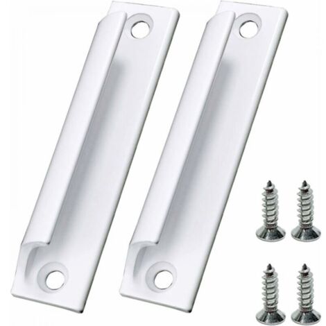 Poignée de porte de balcon extérieure, poignée de porte-fenêtre en 2 pièces, adaptée aux portes d'entrée, aux portes de placard, etc.