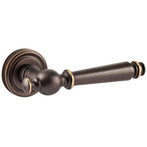 Poignée de porte de chambre de style américain en laiton, design moderne, couleur bronze café.