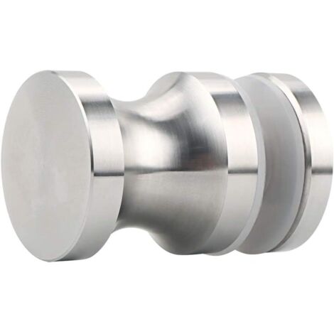 Poignée de porte de douche , bouton de porte de douche coulissante, pièces de rechange pour quincaillerie à traction unilatérale pour portes de salle de bain , L9000-LS en acier SUS304 nickel brossé