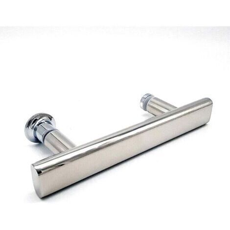 Poignée de porte de douche chromée, entraxe des trous 145 mm, longueur 215 mm, adaptée aux cabines de douche