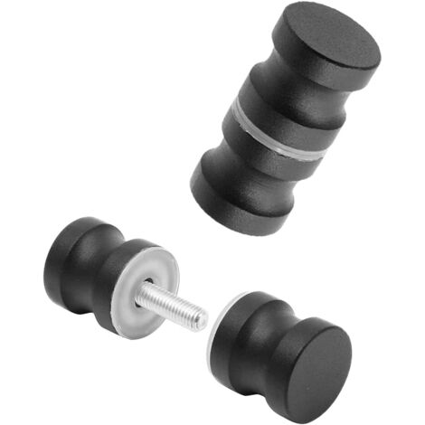 Poignée de porte de douche (lot de 2) en alliage d'aluminium noir-AquaForge