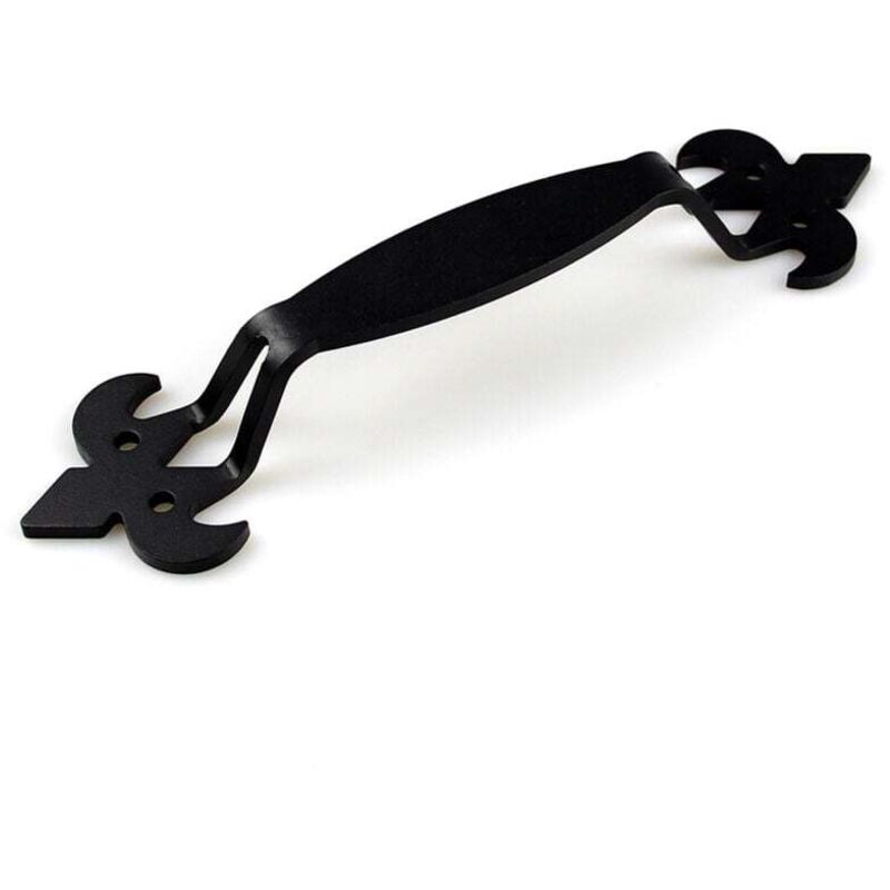 Poignée de porte de grange, poignée de porte en fer noir, poignée de porte coulissante en fonte avec vis