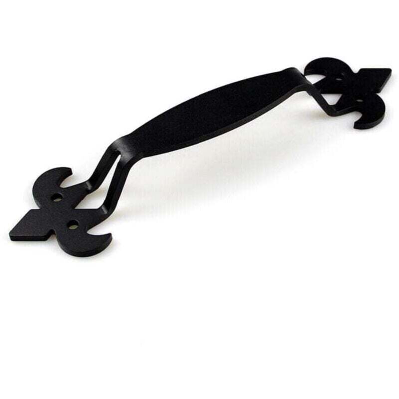 Poignée de porte de grange, XU, Poignée de porte en fer noir, Poignée de porte coulissante en fonte avec vis - KZQ