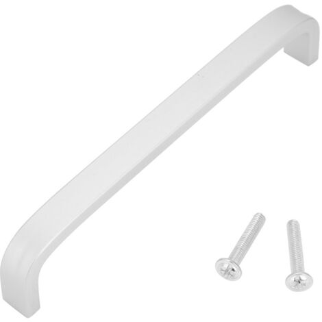 Poignée de porte de meuble en alliage d'aluminium argenté massif, style simple (192 mm)