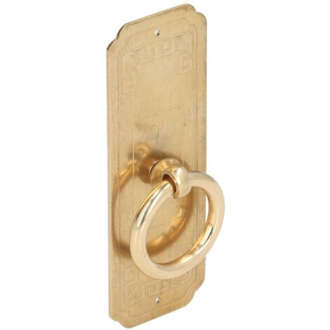 Poignée de porte de meuble en cuivre pur, style antique chinois, pour armoire et fenêtre, longueur 10 cm, design rétro.