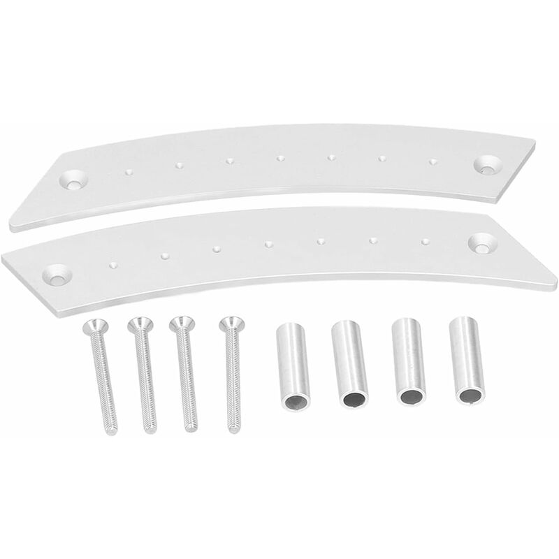 Linghhang - Poignée de Porte de Voiture(Argent), 2 Pièces en Alliage D'aluminium Voiture Porte Intérieure Poignée de Traction Poignée de Porte