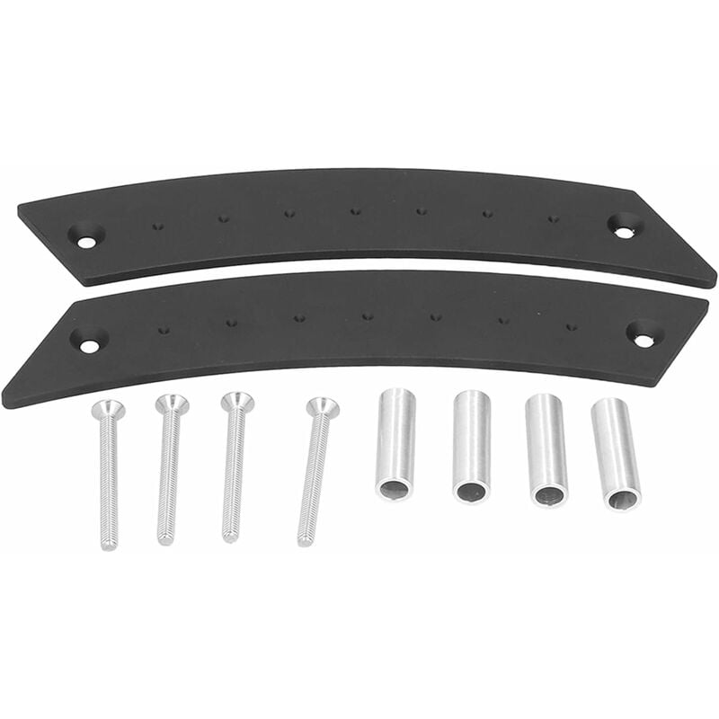 Linghhang - Poignée de Porte de Voiture(Noir), 2 Pièces en Alliage D'aluminium Voiture Porte Intérieure Poignée de Traction Poignée de Porte