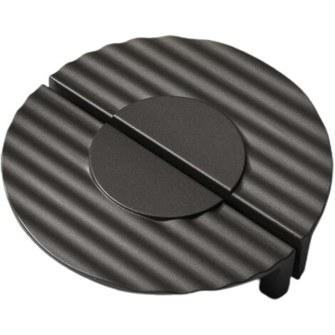 Poignée de porte demi-cercle à un trou, en forme de croissant de lune, pour table de chevet ou bibliothèque - Lot de 2 - Gris perle