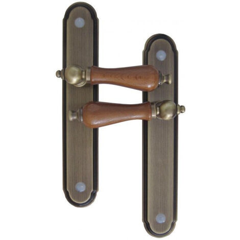 Poignée de porte d'entrée à cylindre – Métal – Entraxe 70mm – Finition chromée – Forme bec de cane – Sens d'ouverture à droite – Ateliers 28