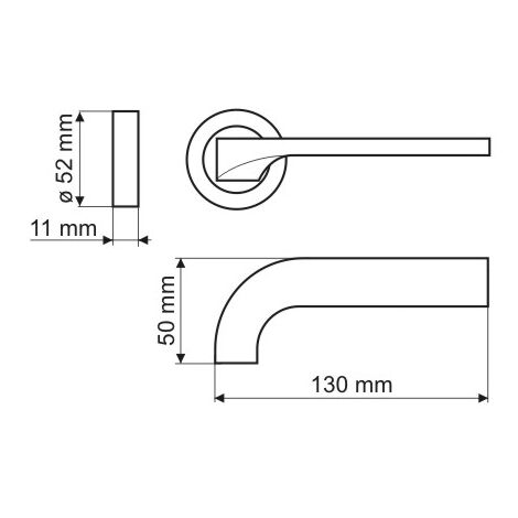 Poignée de porte DH97, Altiva, Basic Line, plaque ronde, nickel brossé