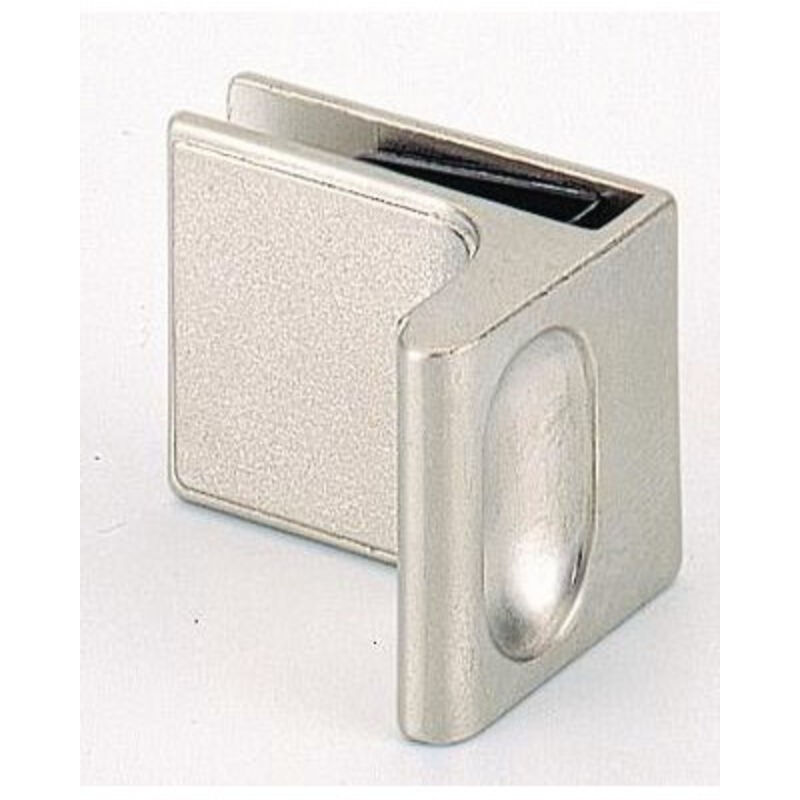 Hettich - Poignée de porte en verre, zinc moulé sous pression, nickelé