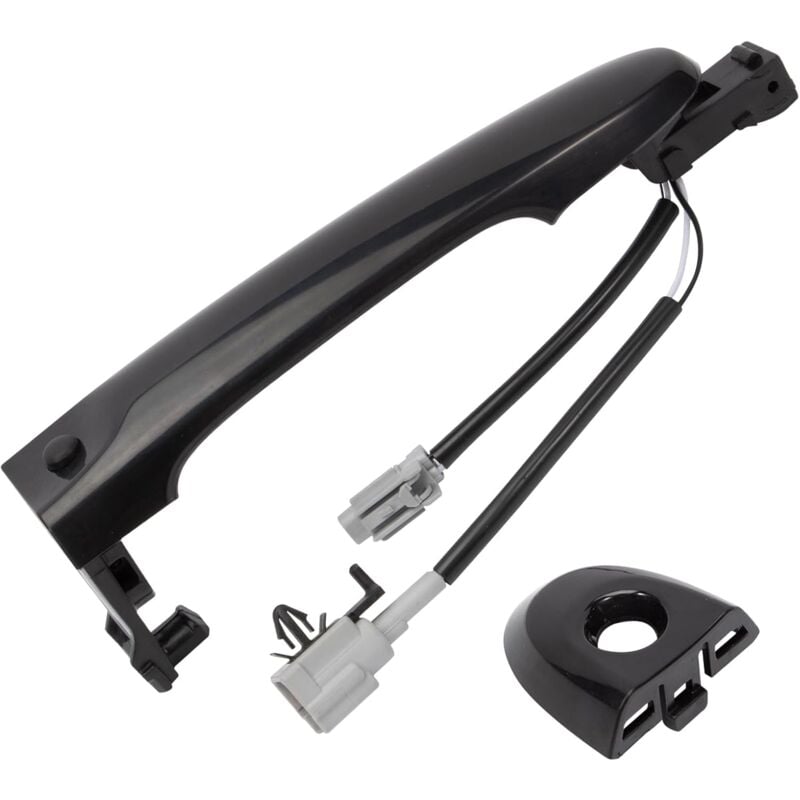 Sunxury - Poignée de porte extérieure avant gauche côté conducteur compatible avec Nissan Juke F15 2010-2022 Noir 80644-1FA5A 80644-3WC2A 80640-3WC2A