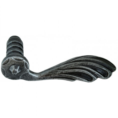Poignée de porte femelle MODELE DROIT - Hauteur 55mm Longueur 125mm pour tige carrée de 8mm - Fer - DECO FER FORGE