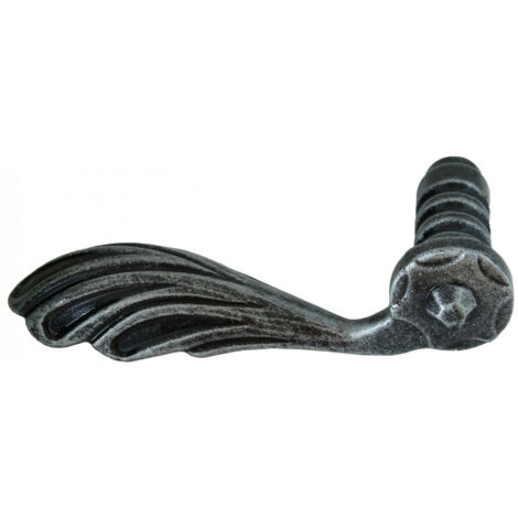 Poignée de porte femelle MODELE GAUCHE - Hauteur 55mm Longueur 125mm pour tige carrée de 8mm - Fer - DECO FER FORGE
