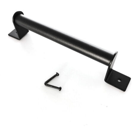 Poignée de Porte Grange Quincaillerie Noire Robuste pour Porte de Grange en Acier au Carbone avec poignée de Porte Robuste pour Porte de Grange coulissante 23cm A