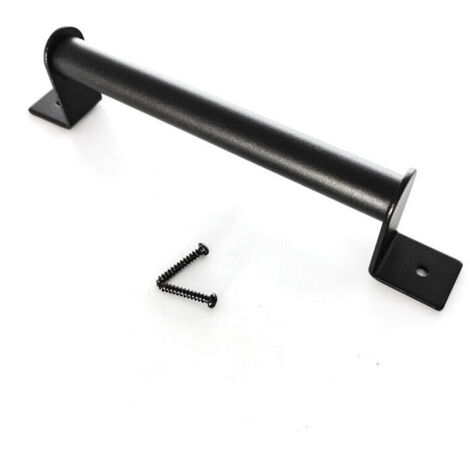 Poignée de Porte Grange Quincaillerie Noire Robuste pour Porte de Grange en Acier au Carbone avec poignée de Porte Robuste pour Porte de Grange coulissante 23cm A