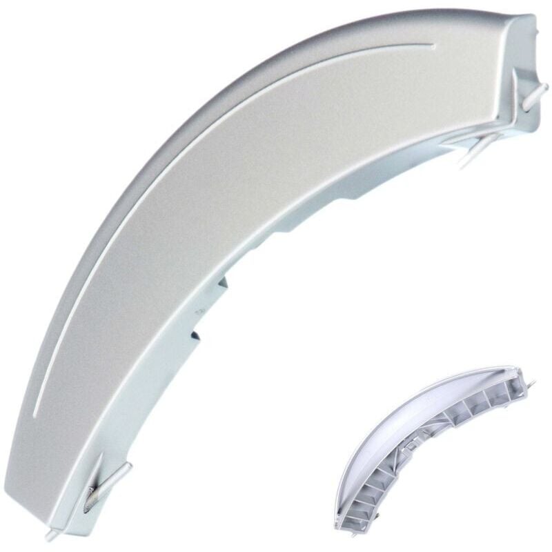 Poignée de porte gris métal avec axes (00490903) Lave-linge 294480 Bosch miele, siemens
