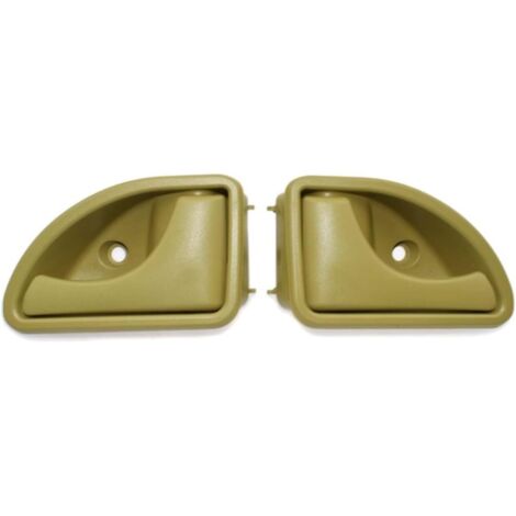 Poignée de porte intérieure avant gauche et droite compatible avec Renault Kangoo I 1997-2007 Twingo I 1993-2007 - Type A Jaune à gauche et à droite