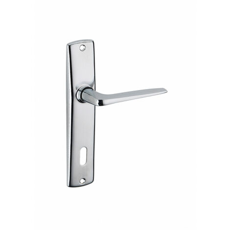 Poignée de porte intérieure chrome ARES trou de clé