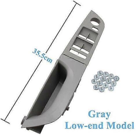Poignée de porte intérieure côté conducteur (LH) pour BMW Série 3 E90 E91 316 318 320 325 328i - Gris - 35,5 cm