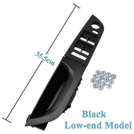 Poignée de porte intérieure côté conducteur (LH) pour BMW Série 3 E90 E91 316 318 320 325 328i - Noire - 35,5 cm