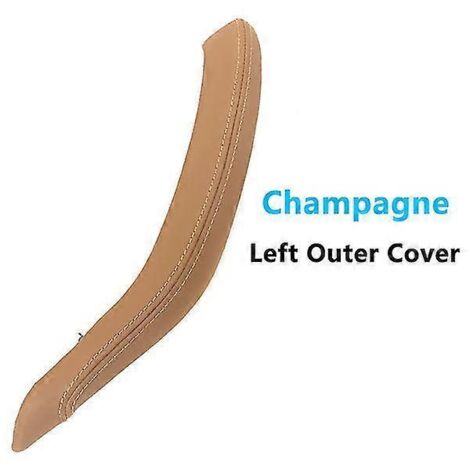 Poignée de porte intérieure côté passager, revêtement extérieur en cuir de remplacement pour BMW X5 X6 F15 F16 (2014-2018) - Poignée de porte intérieure gauche couleur champagne