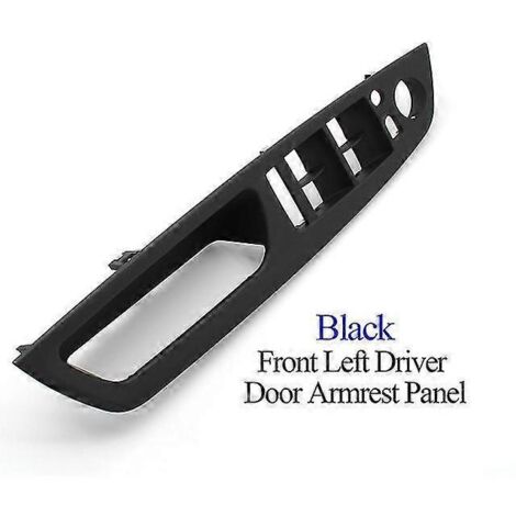 Poignée de porte intérieure de remplacement en cuir noir pour BMW X5 X6 E70 E71 (2007-2013) - Accoudoir (conduite à gauche)