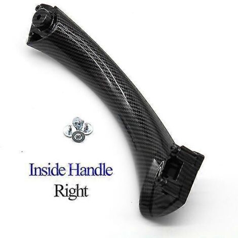 Poignée de porte intérieure droite en fibre de carbone avec cache, compatible BMW Série 3 E90 E91 E92 316 318 320 325 328i