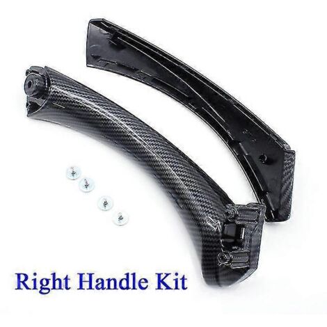Poignée de porte intérieure droite en fibre de carbone avec cache, neuve, pour BMW Série 3 E90, E91, E92, 316, 318, 320, 325 et 328i (compatible avec les modèles 316, 318, 320, 325 et 328i).