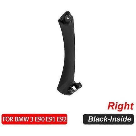 Poignée de porte intérieure droite pour BMW E90 E91 (berline) Noir