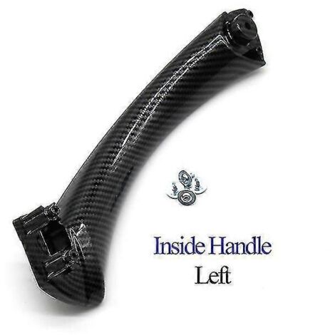 Poignée de porte intérieure gauche en fibre de carbone avec cache, compatible BMW Série 3 E90 E91 E92 316 318 320 325 328i - Poignée de porte intérieure gauche